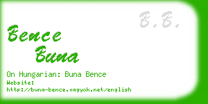 bence buna business card